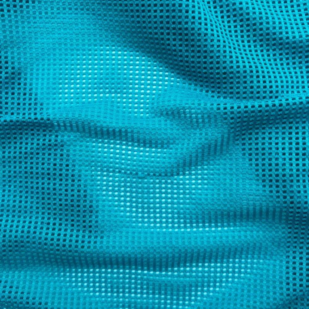 Ann Taylor Teal Mesh Hooded Button Front Short Sleeve Top Womens Teal Size M - Picture 6 of 7